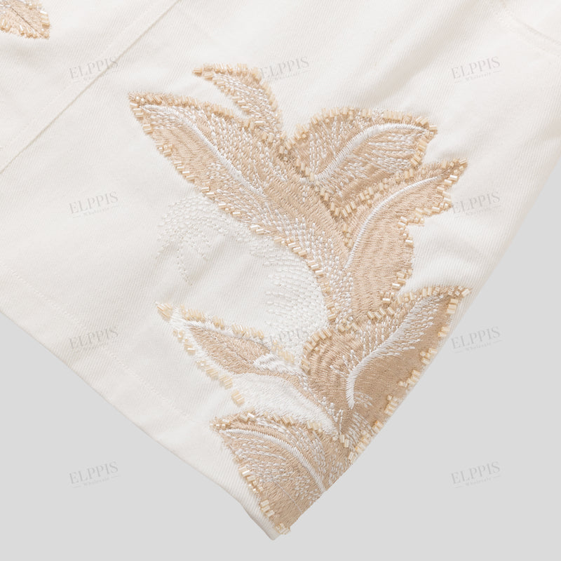 WZQA129 Embroidered Mini Skirt