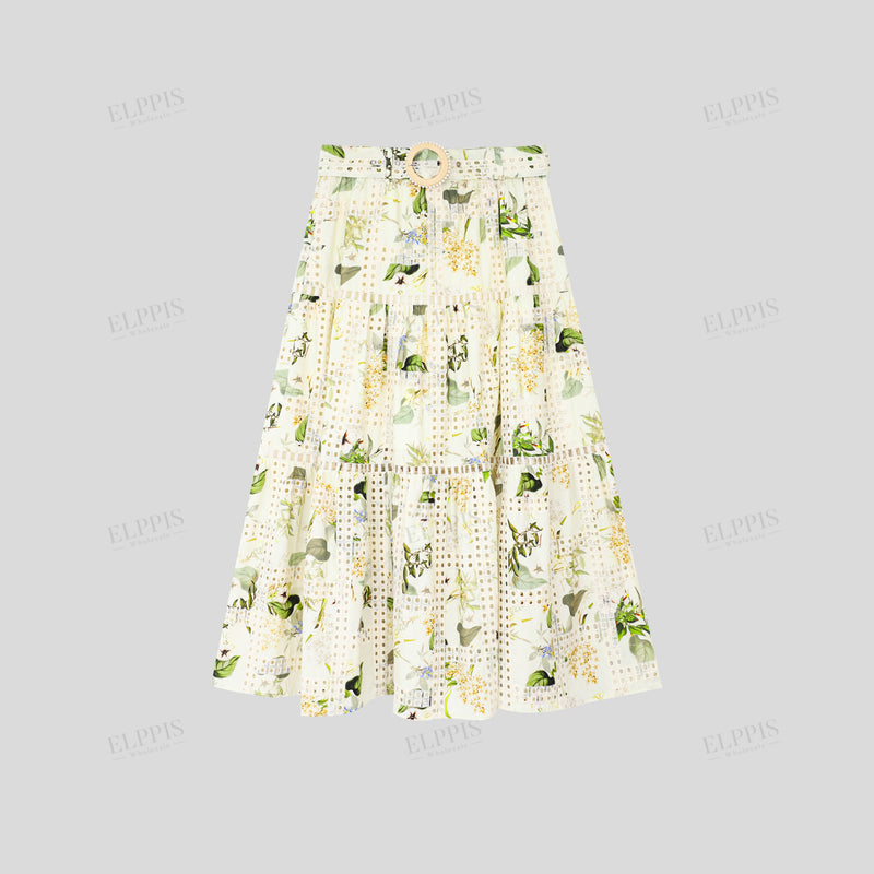 WZUA1413 Floral Cami and Skirt Set