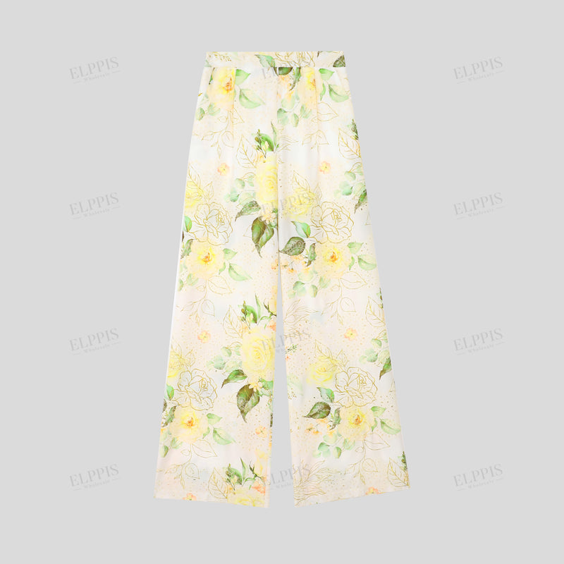 WZUA1001 Floral Camis and Pants Set