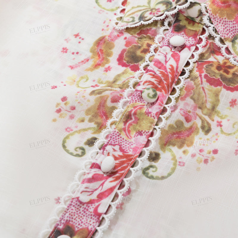 WZUA1279 Floral Shirt and Shorts Set
