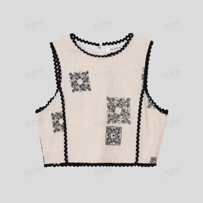 UA1046-Q Embroidered Tank and Maxi Skirt Set