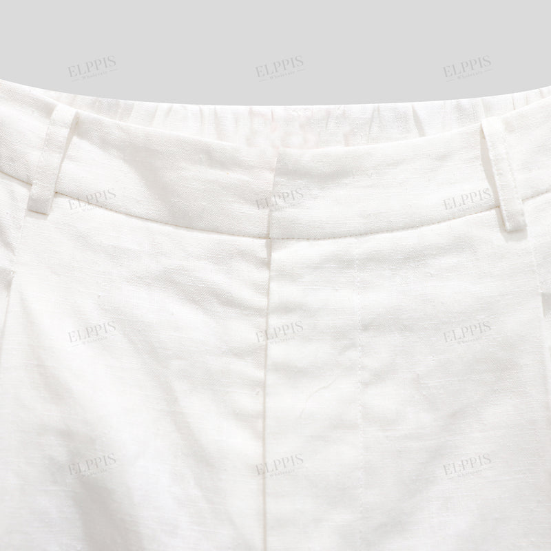 WZUA1170 Linen Blend Casual Long Pants