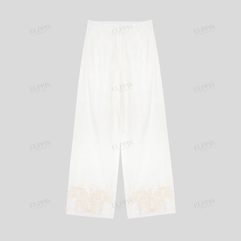 WZUA1170 Linen Blend Casual Long Pants