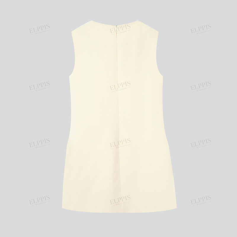WZBA1417 3D Flowers Sleeveless Short Dress