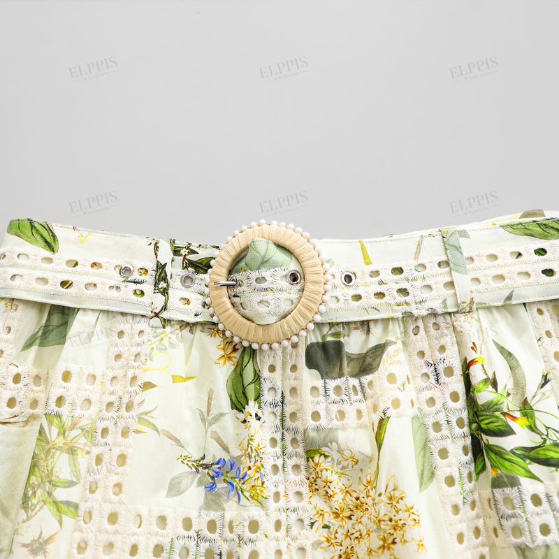 WZUA1413 Floral Cami and Skirt Set