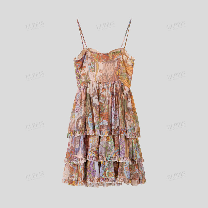 WZBA1093 Floral Cami Short Dress