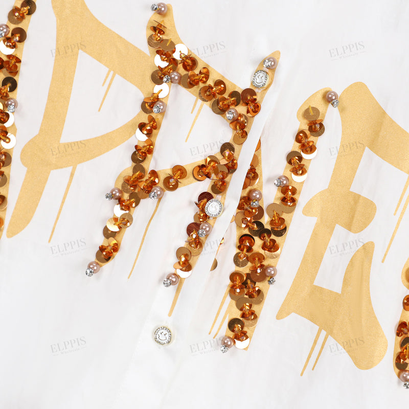 WZTA1099 Sequins Sleeveless Shirt