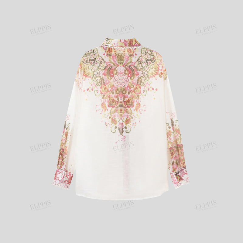 WZUA1279 Floral Shirt and Shorts Set