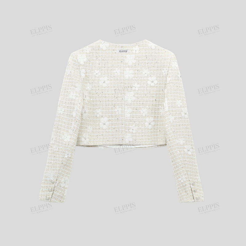 WZUA1446 Quilted Crop Jacket Outerwear