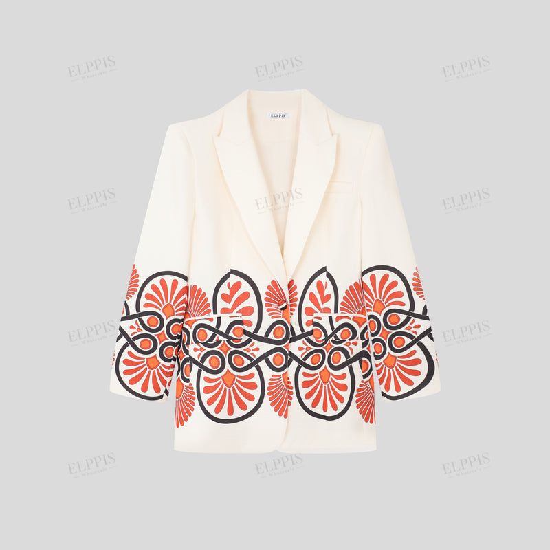 WZTA1454 Geo Prints Blazer Outerwear