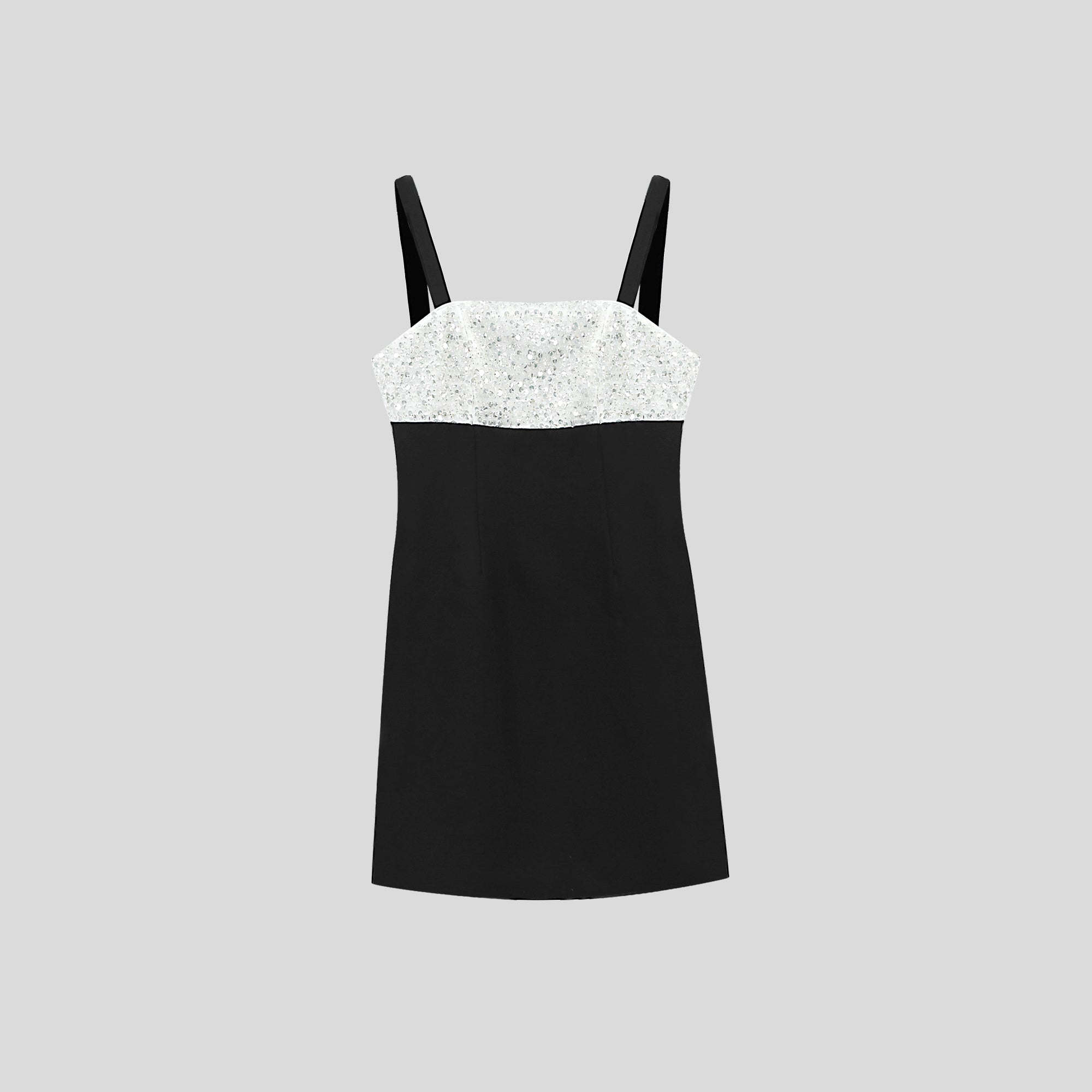 WZBA1120-Sequin Contrast Mini Dress