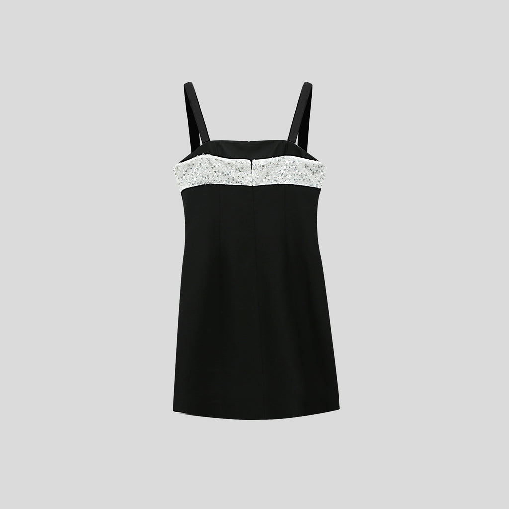 WZBA1120-Sequin Contrast Mini Dress