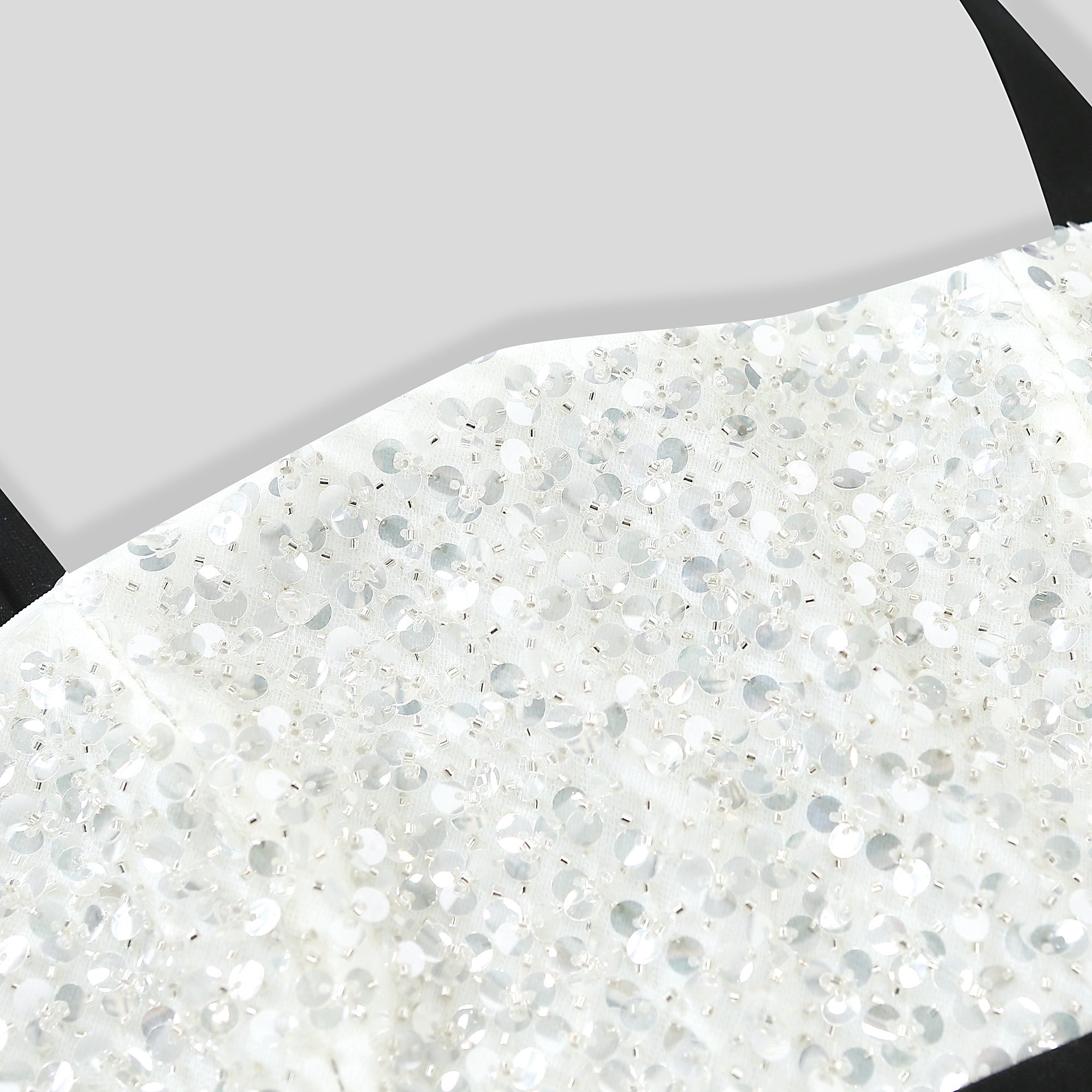 BA1120-Sequin Contrast Mini Dress