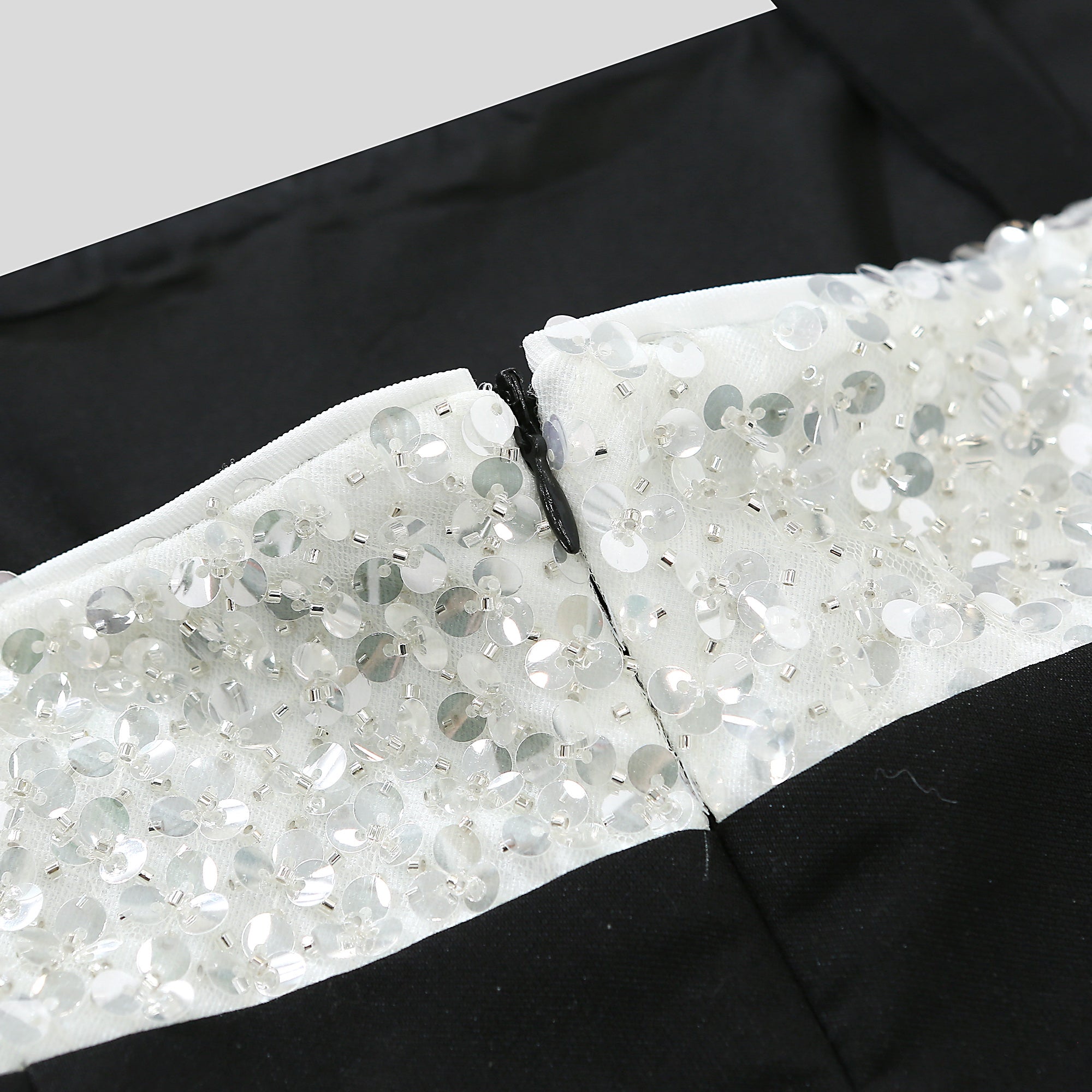 BA1120-Sequin Contrast Mini Dress