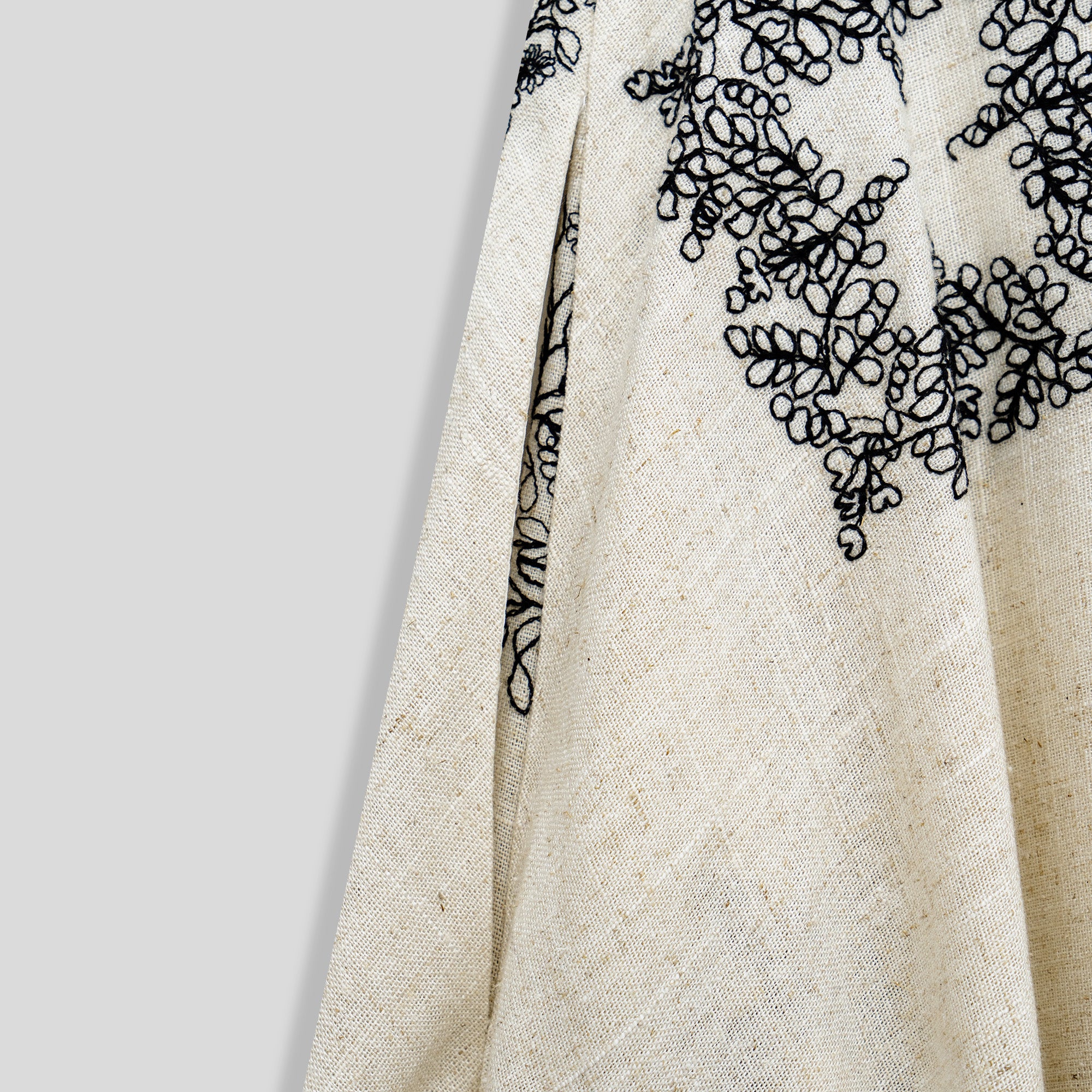 UA1046-Q Embroidered A-Line Maxi Skirt
