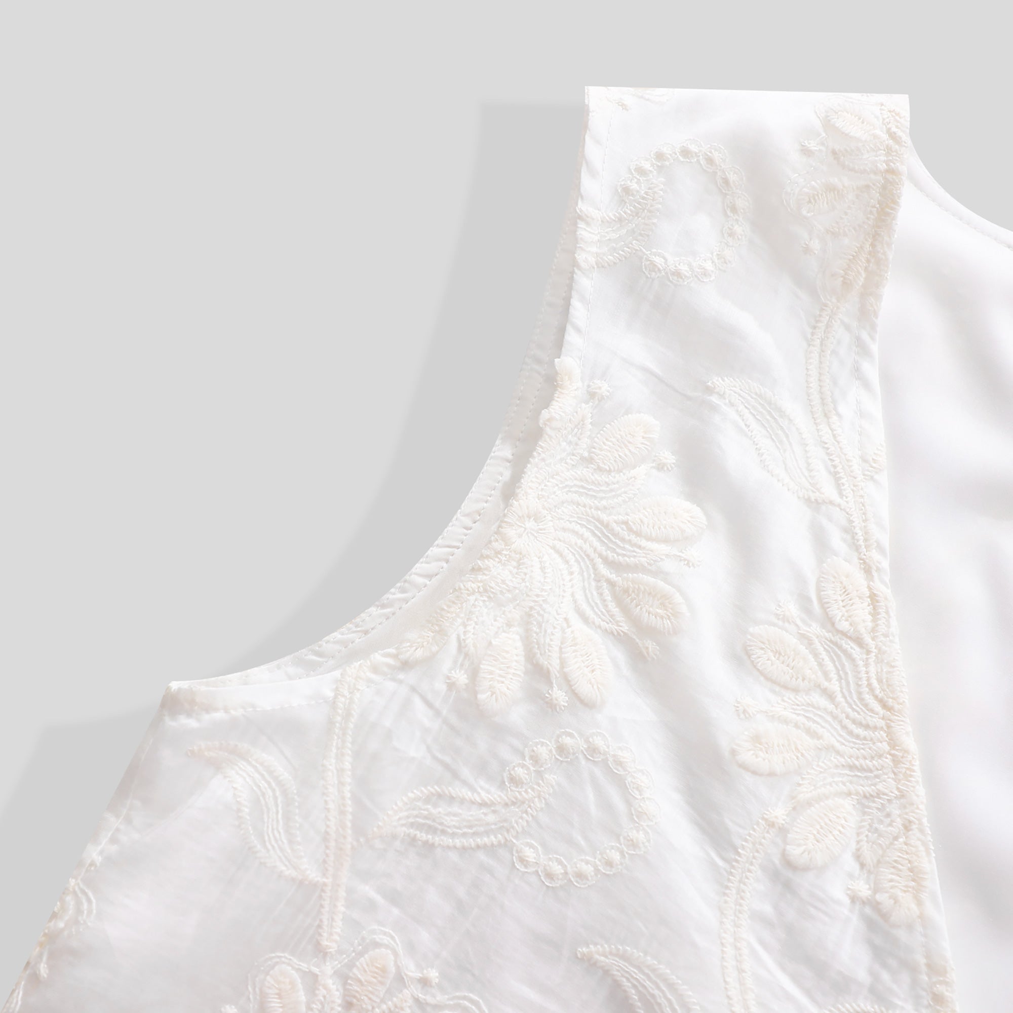 WZUA1036-Sheer Embroidered Lace Pants Set