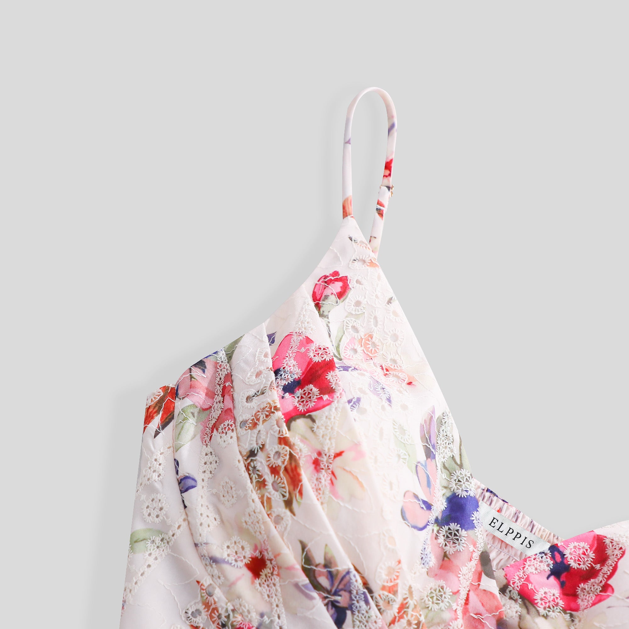 UA1026-Floral Eyelet Two-Piece Shorts Set