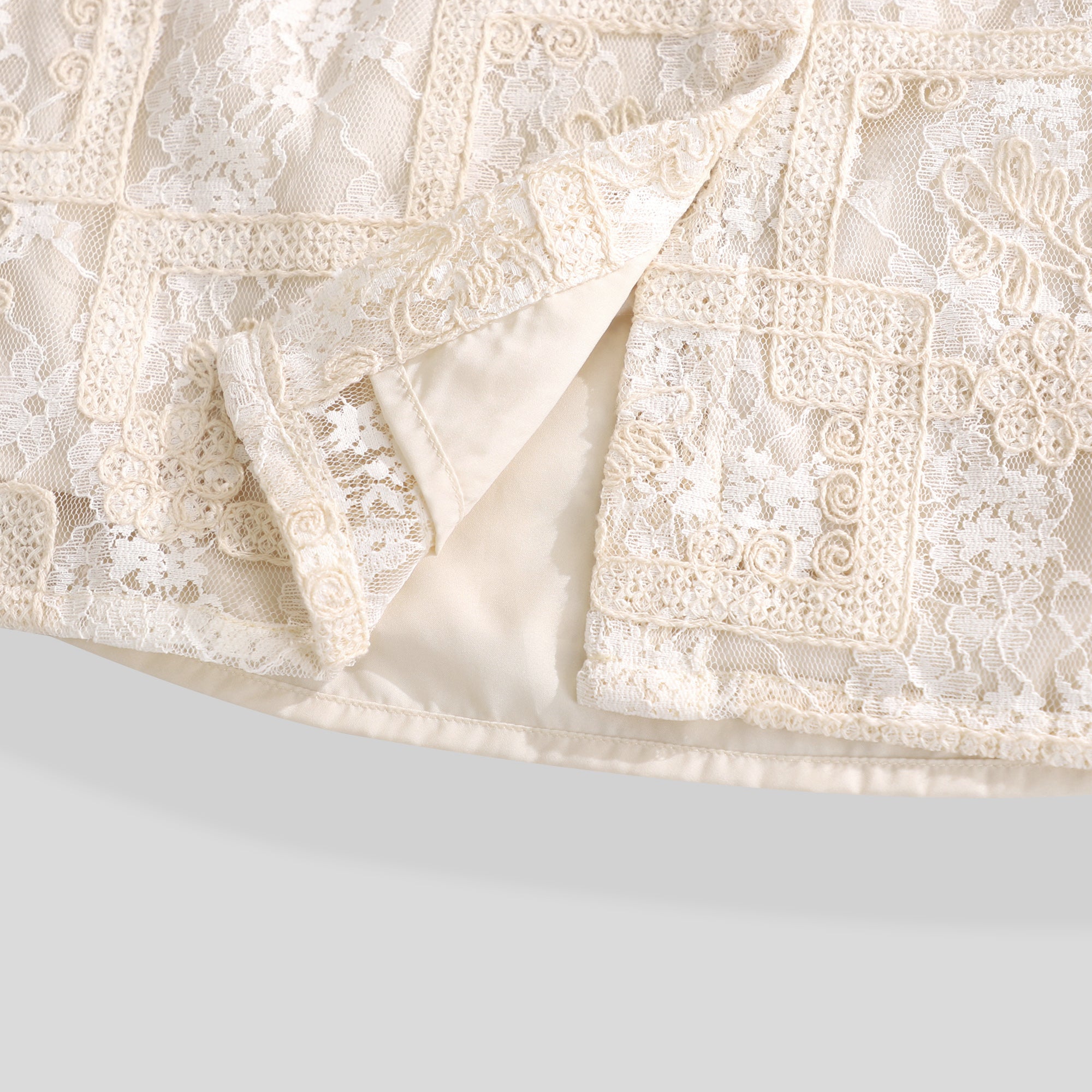 WZUA1037-Sheer Lace Two-Piece Pants Set