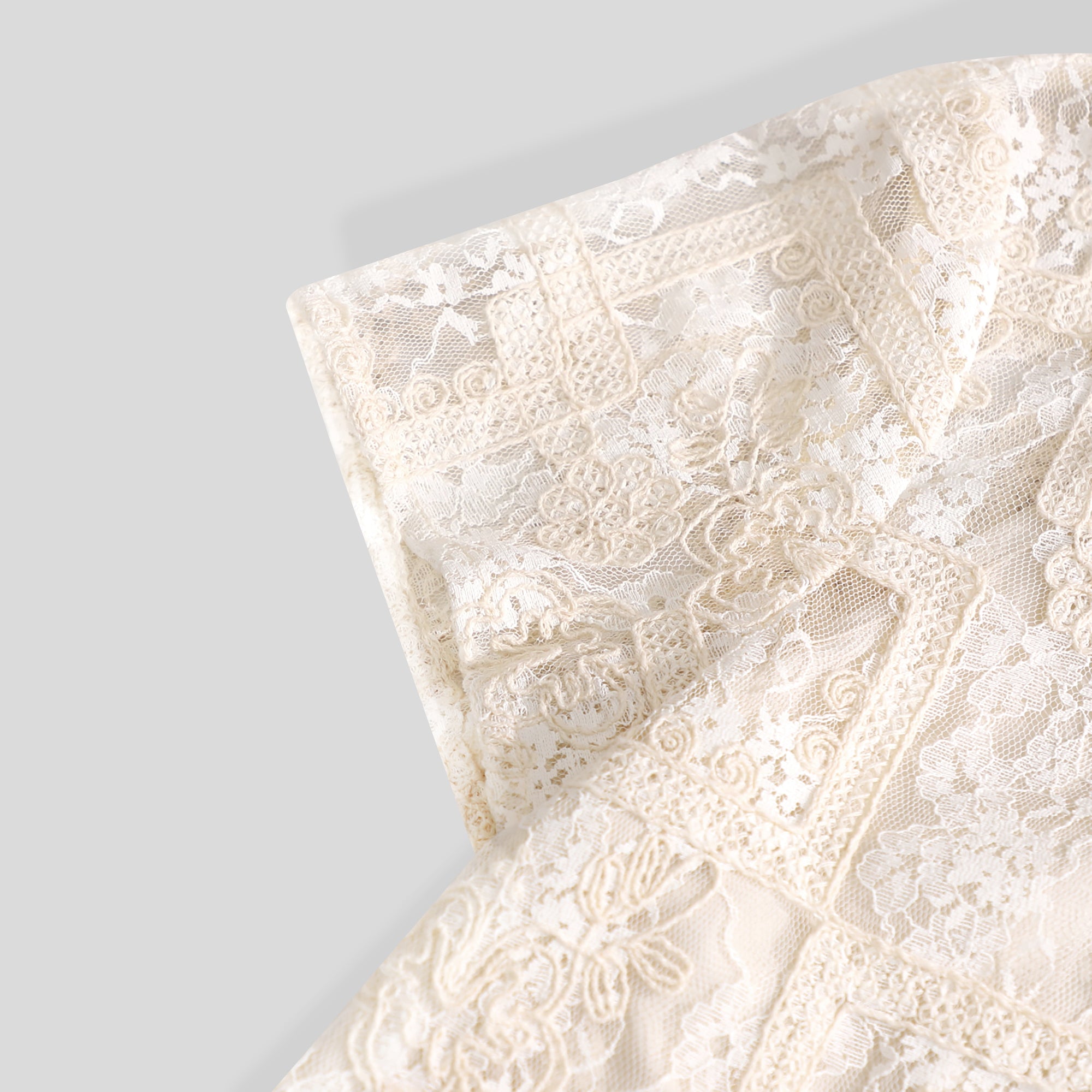 WZUA1037-Sheer Lace Two-Piece Pants Set