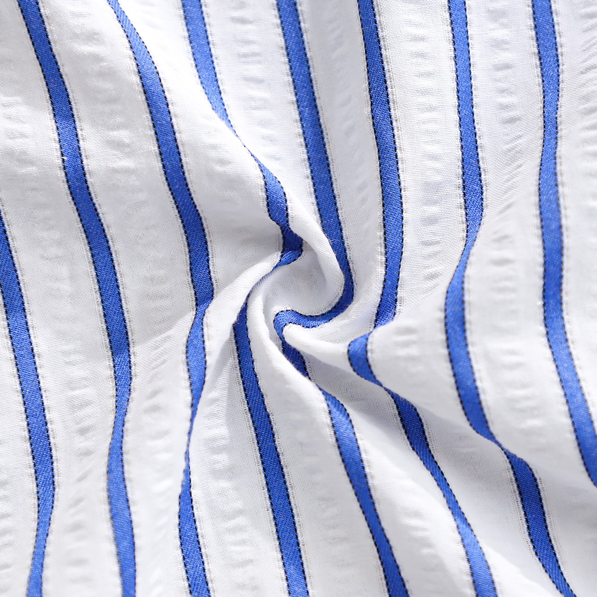 TA1101-Oversized Striped Button-Up Shirt