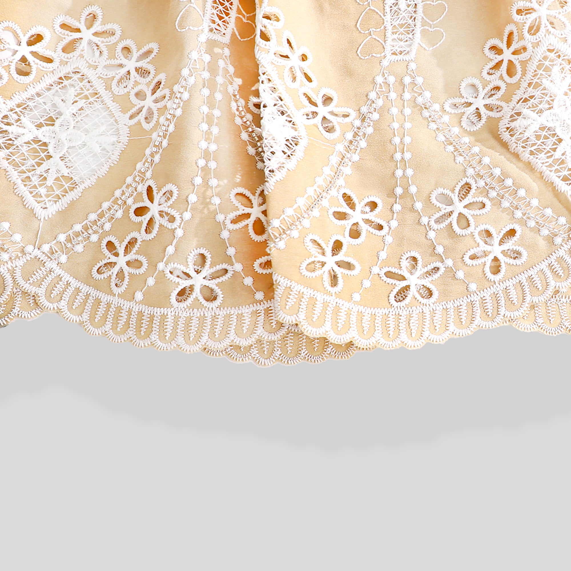 BA1030-Embroidered Halter Tiered Dress