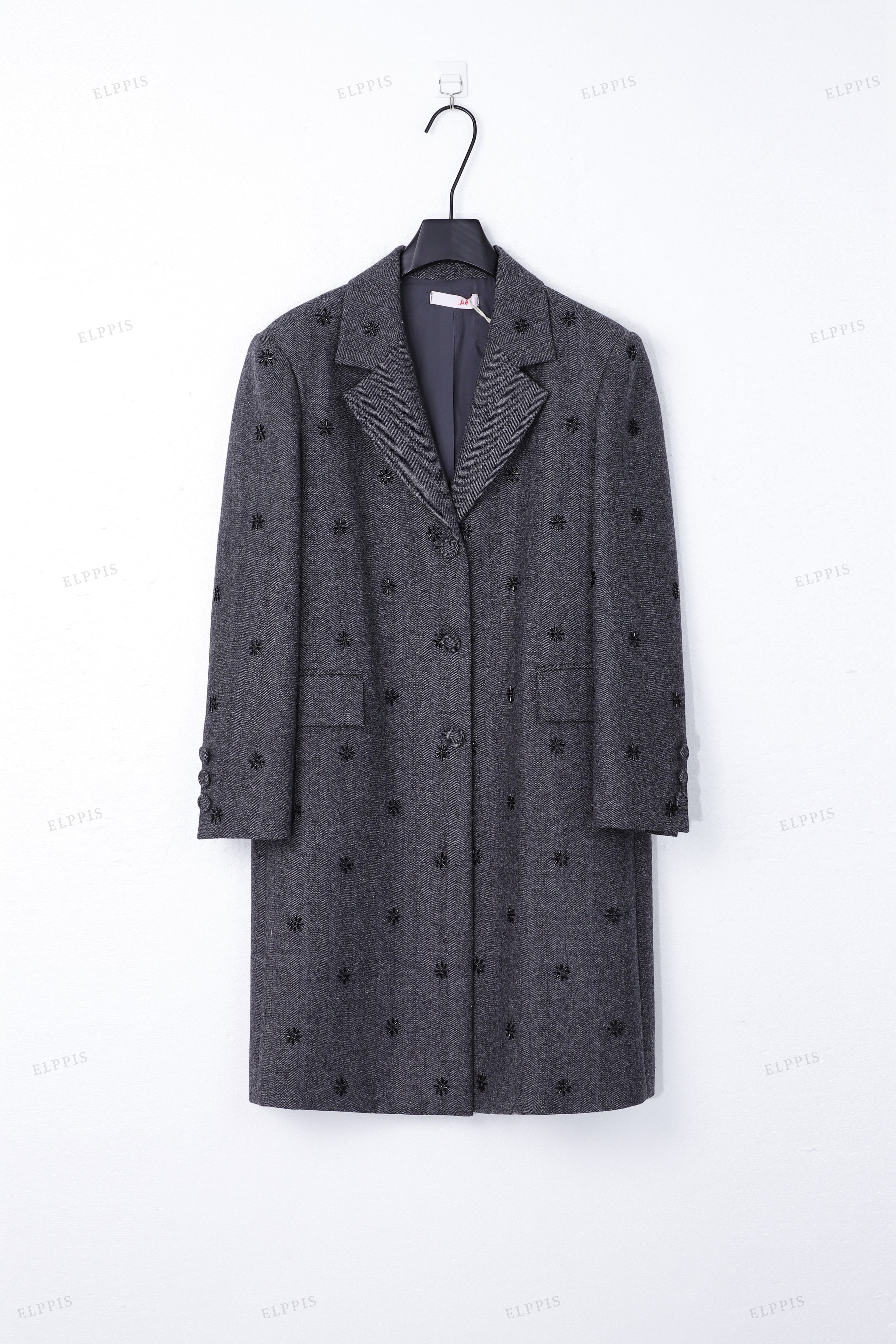 WFW049C Tweed Long Coat