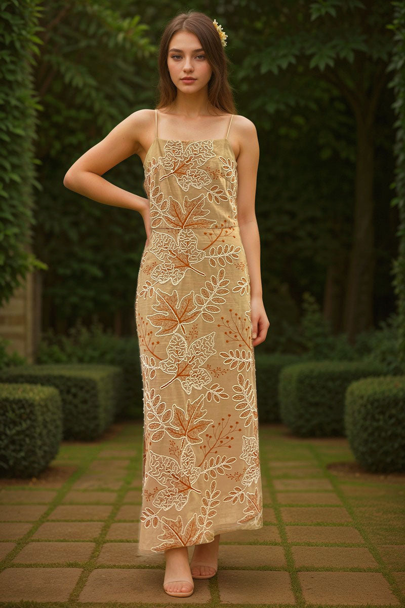 WZBA1034-Embroidered Floral Slip Dress