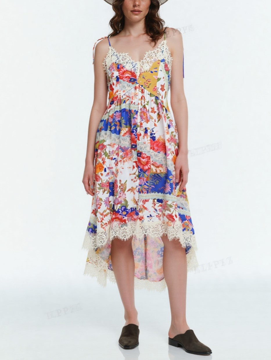 WZBA1087 Floral Cami Short Dress