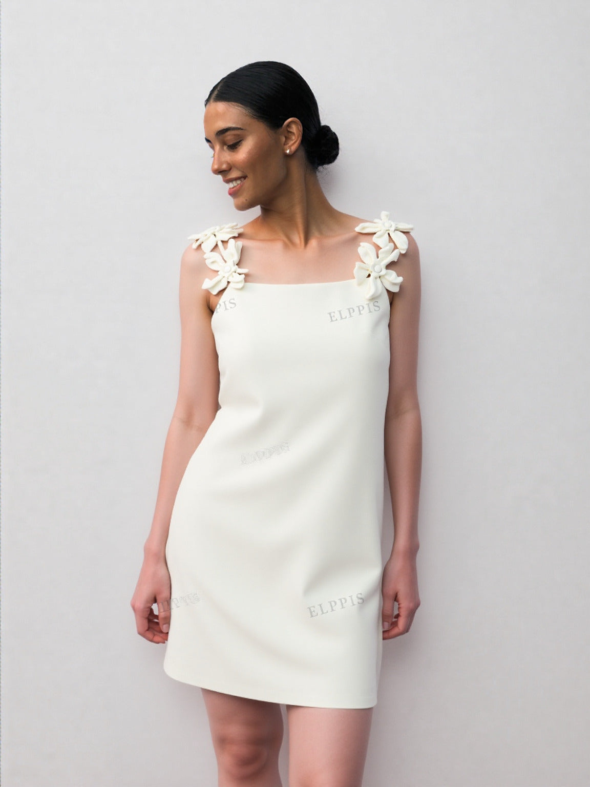 WZBA1131 3D Flower Short Dress