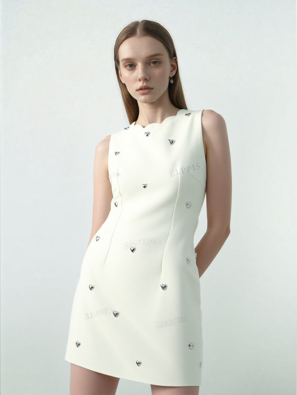 WZBA1254 3D Hearts Short Dress