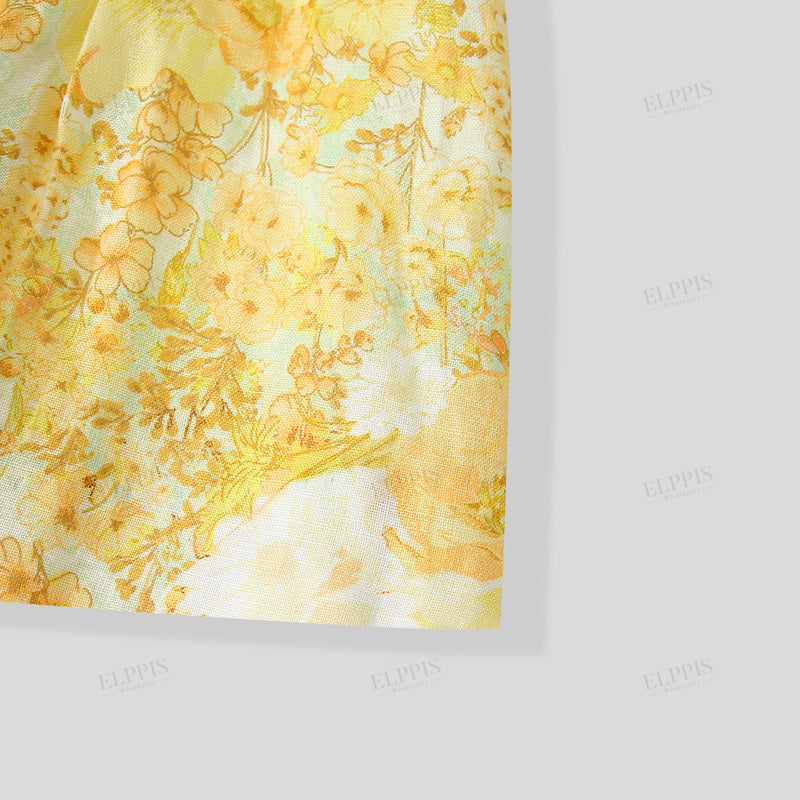 WZPA1303 Floral Prints Belted Shorts