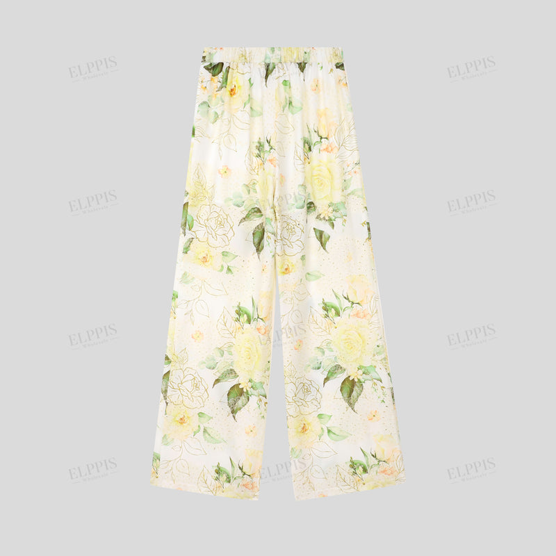 WZUA1001 Floral Camis and Pants Set