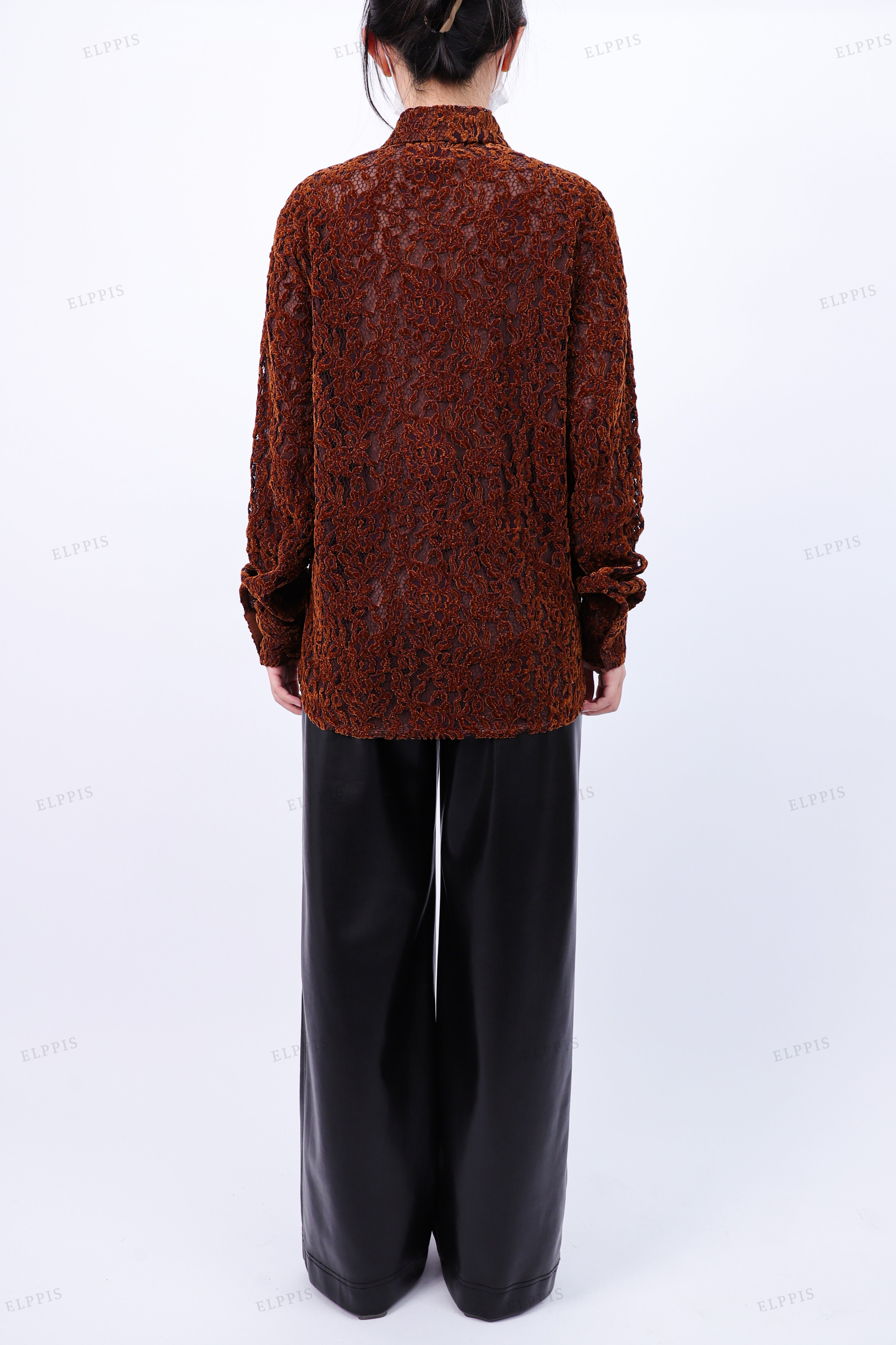 WFWT018 Lace Embroidery Shirt