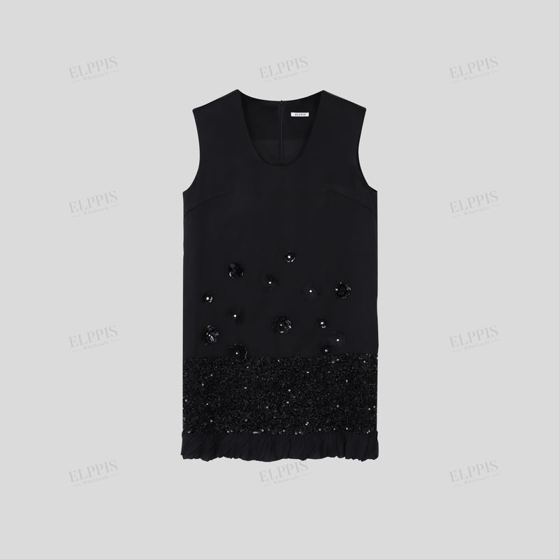 WZBA1409 3D Flower Sequin Tank Dress