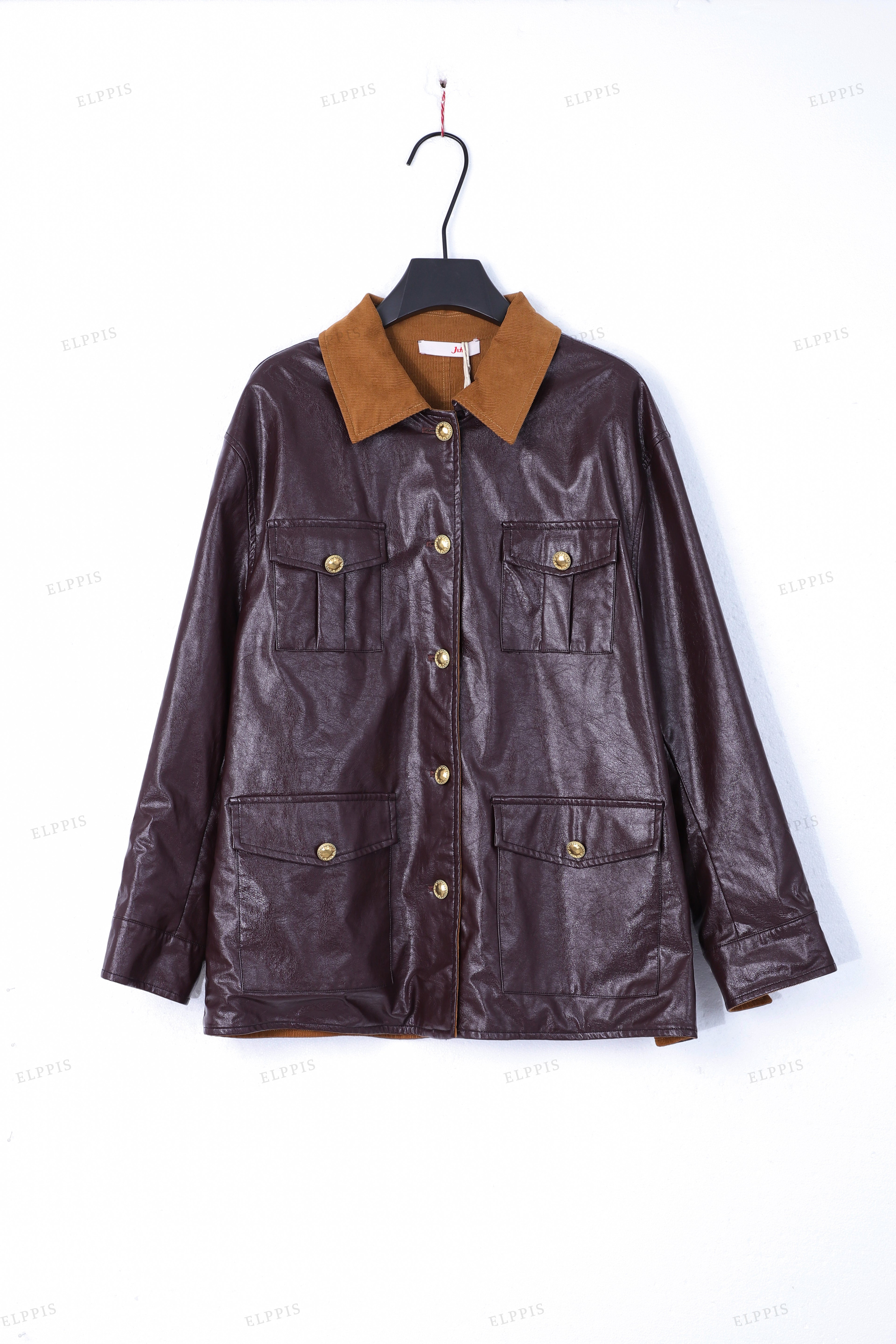 WFWJ037 Vegan Leather Jacket Coat