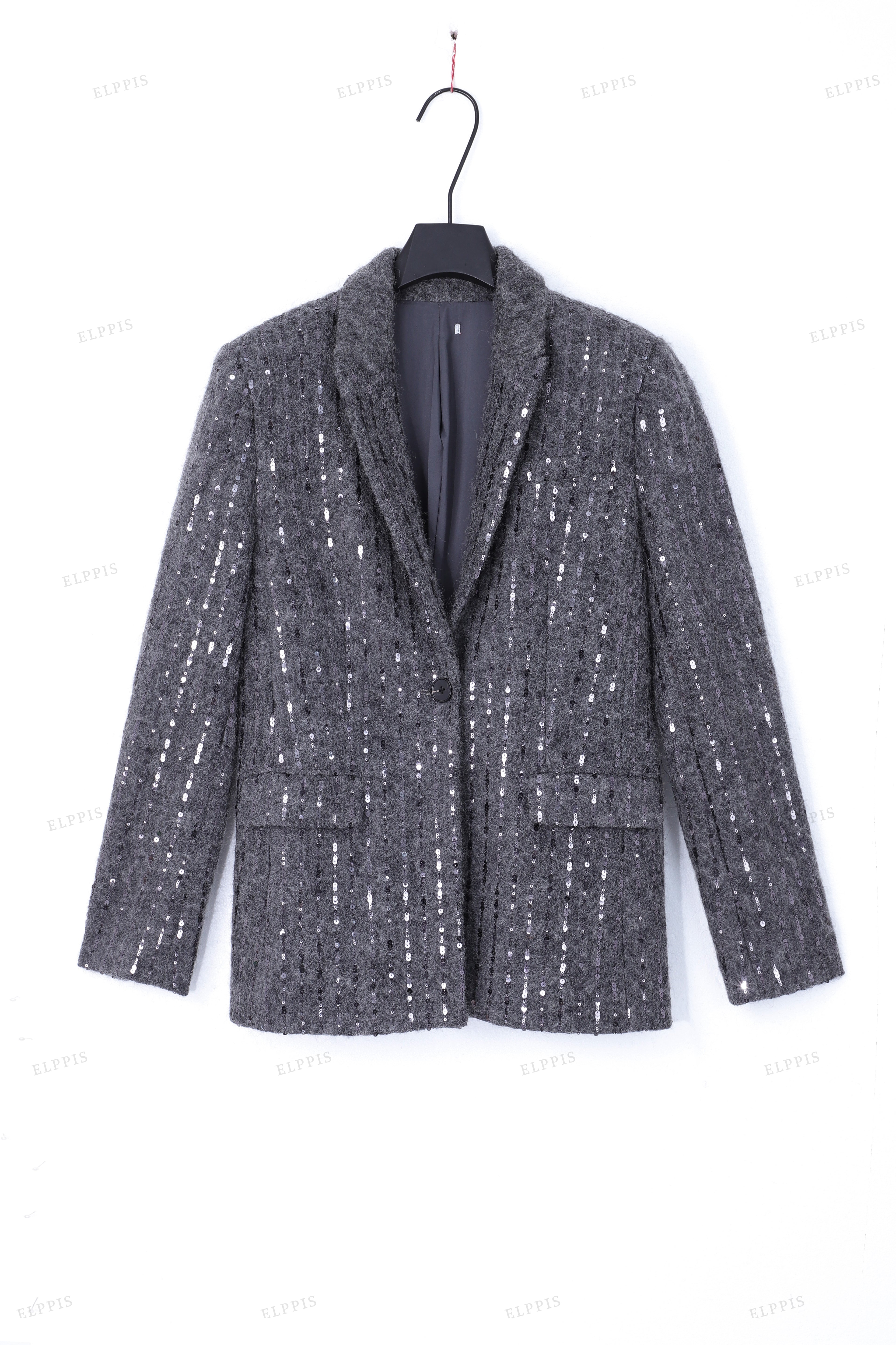 WFWC045 Sequins Blazer Coat