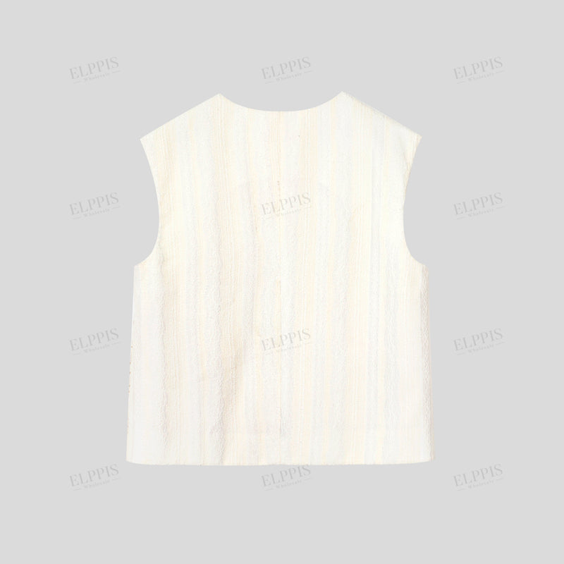 WZUA1169 Sequins EmbroideryVest and Pants
