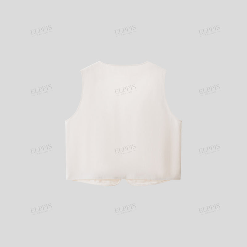 WZTA1304 Embroidered Beaded Vest Outerwear