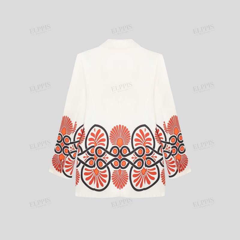 WZTA1454 Geo Prints Blazer Outerwear