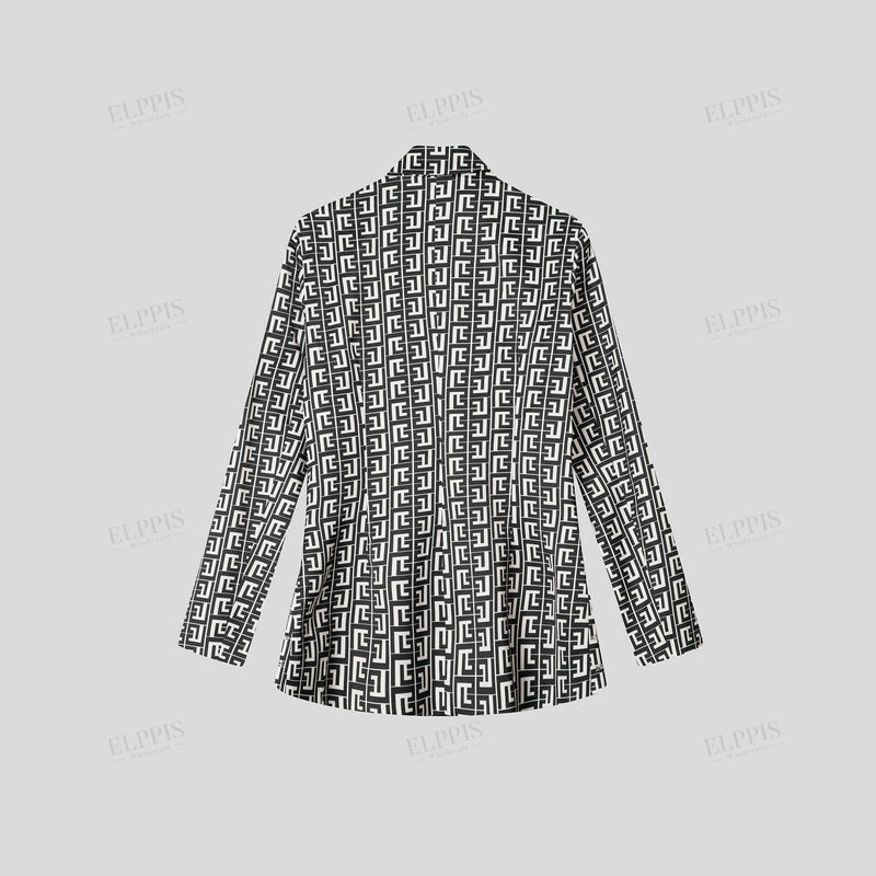 WZTA1433 Rhinestones Plaid Vintage Blazer Outerwear