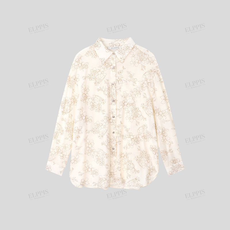 WZUA1107 Floral Shirt and Shorts Set