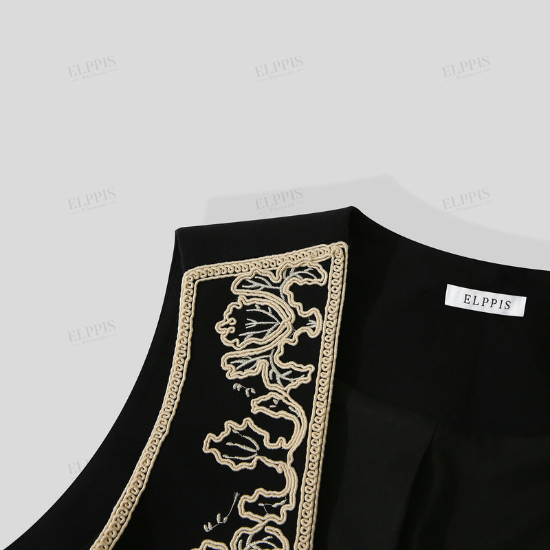 WZTA1292 Embroidered Vest Top Outerswear