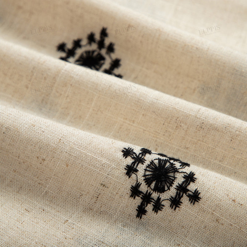 WZBA1048 Embroidered Linen-Cotton Camisole Dress