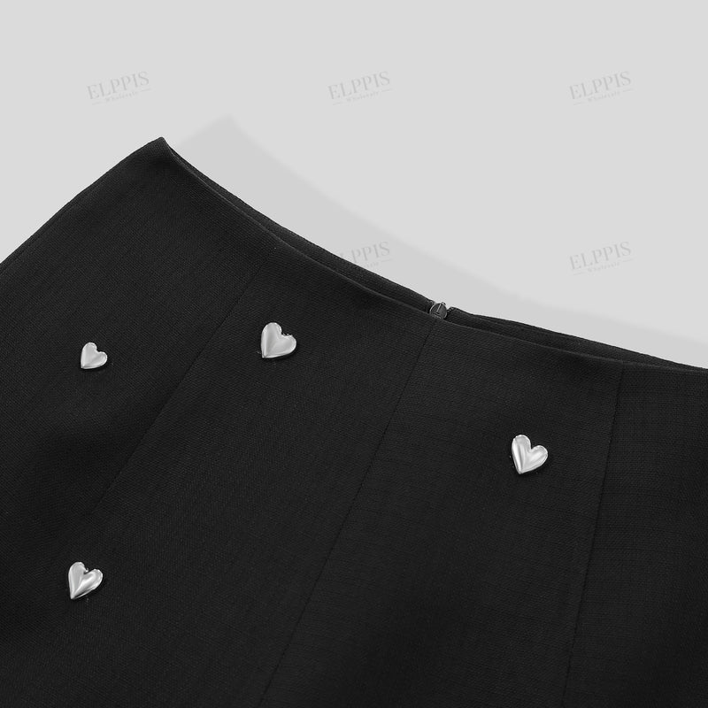 WZPA1457 3D Hearts Dressy Shorts