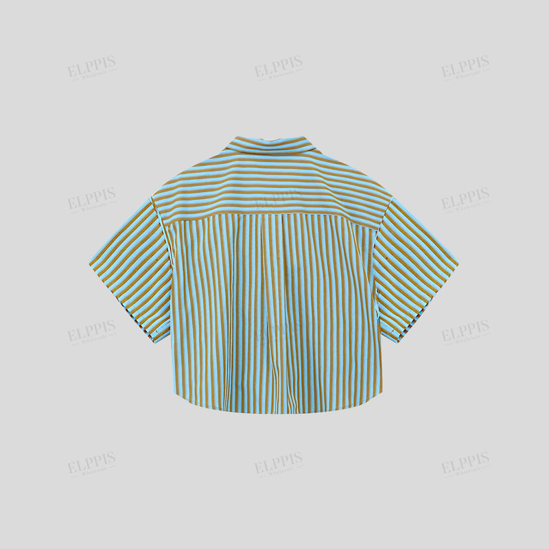 WZTA1226 Viscose Blend Stripe Shirt