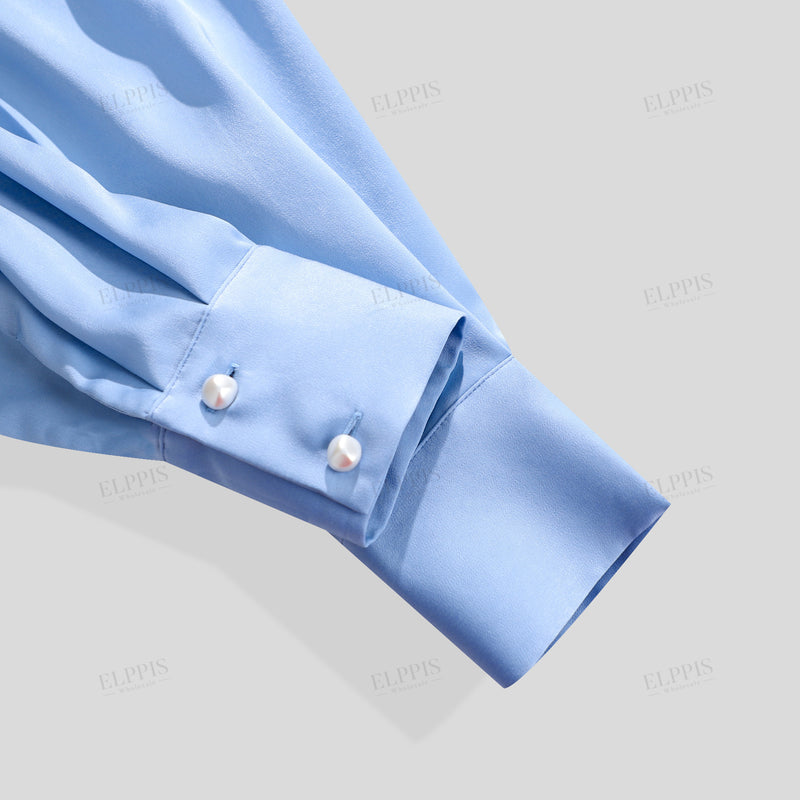 WZUA1105 Pearl Button Long Shirt