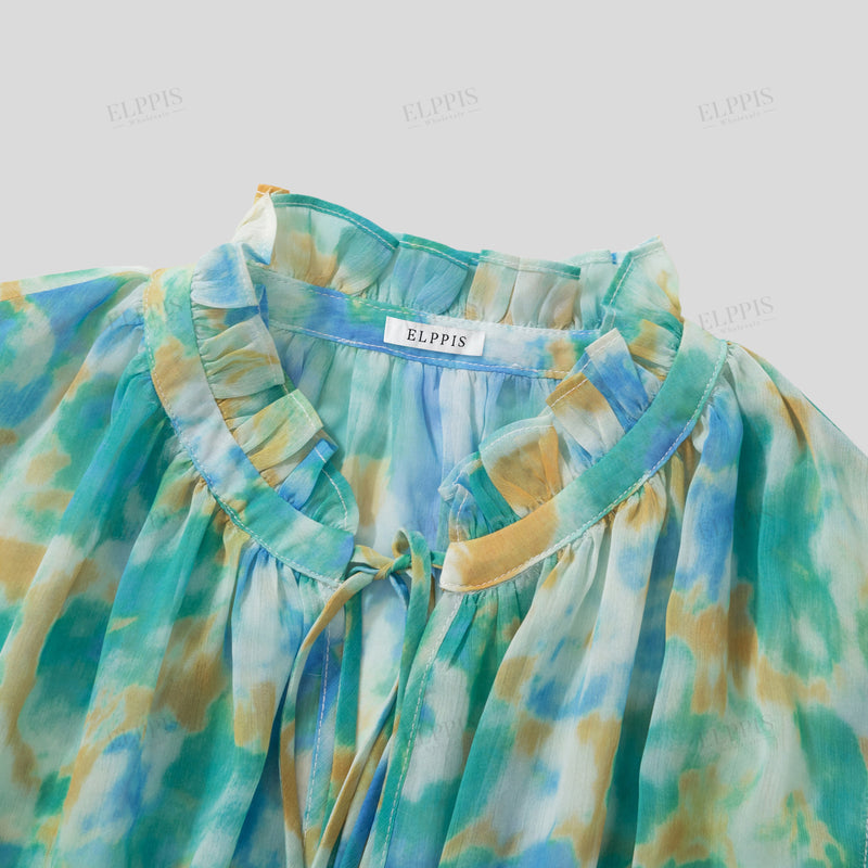 WZBA1197 Tie Dye Sleeveless Long Dress