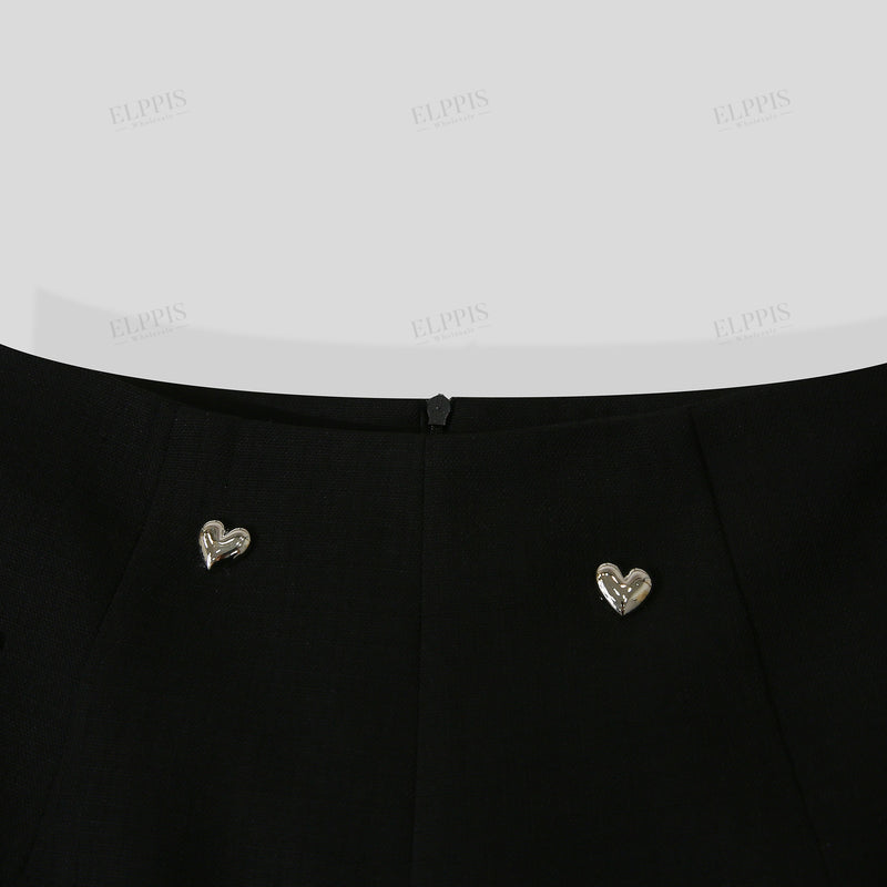 WZPA1457 3D Hearts Dressy Shorts