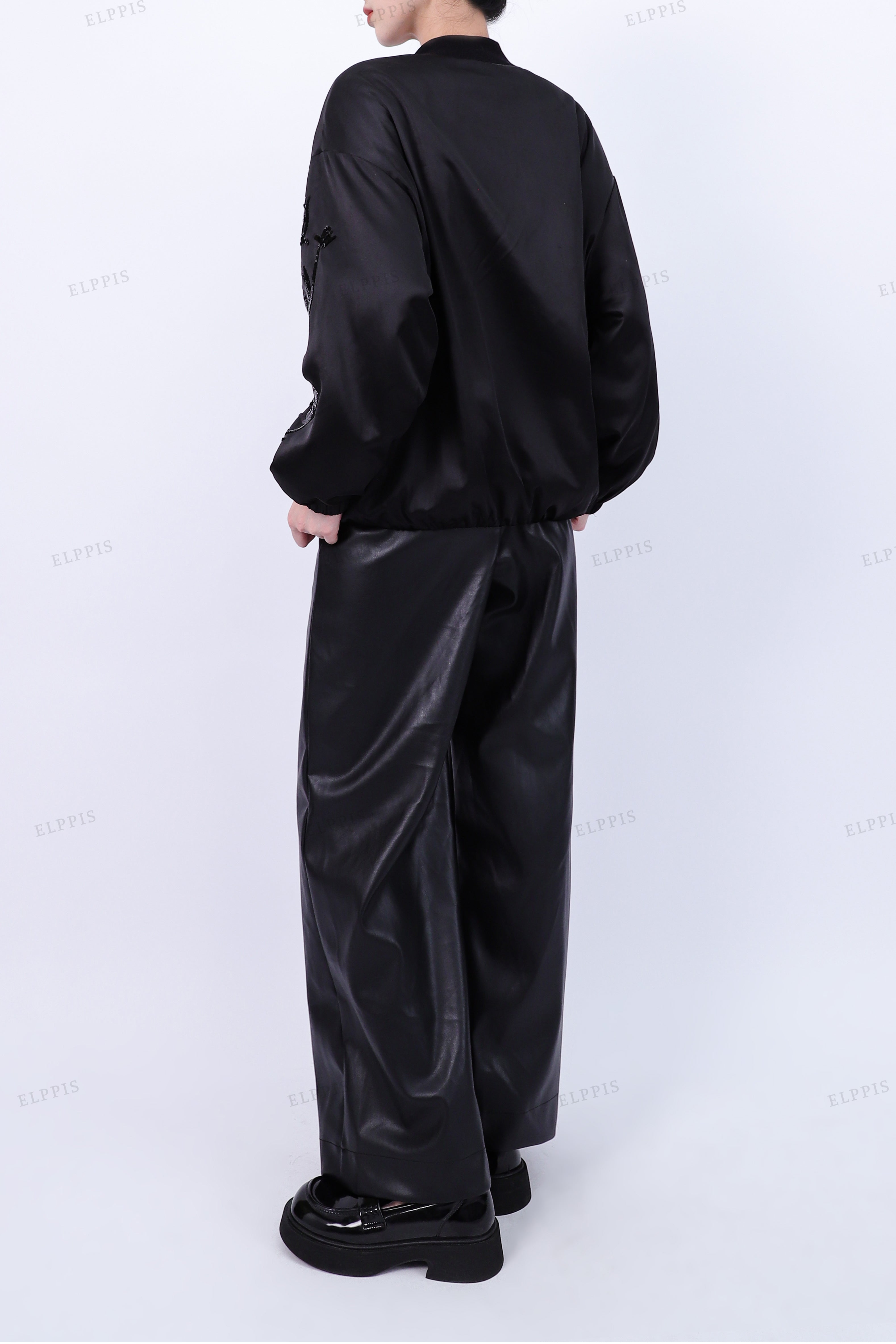 WFWJ034 Sequins Embroidery Bomber Jacket