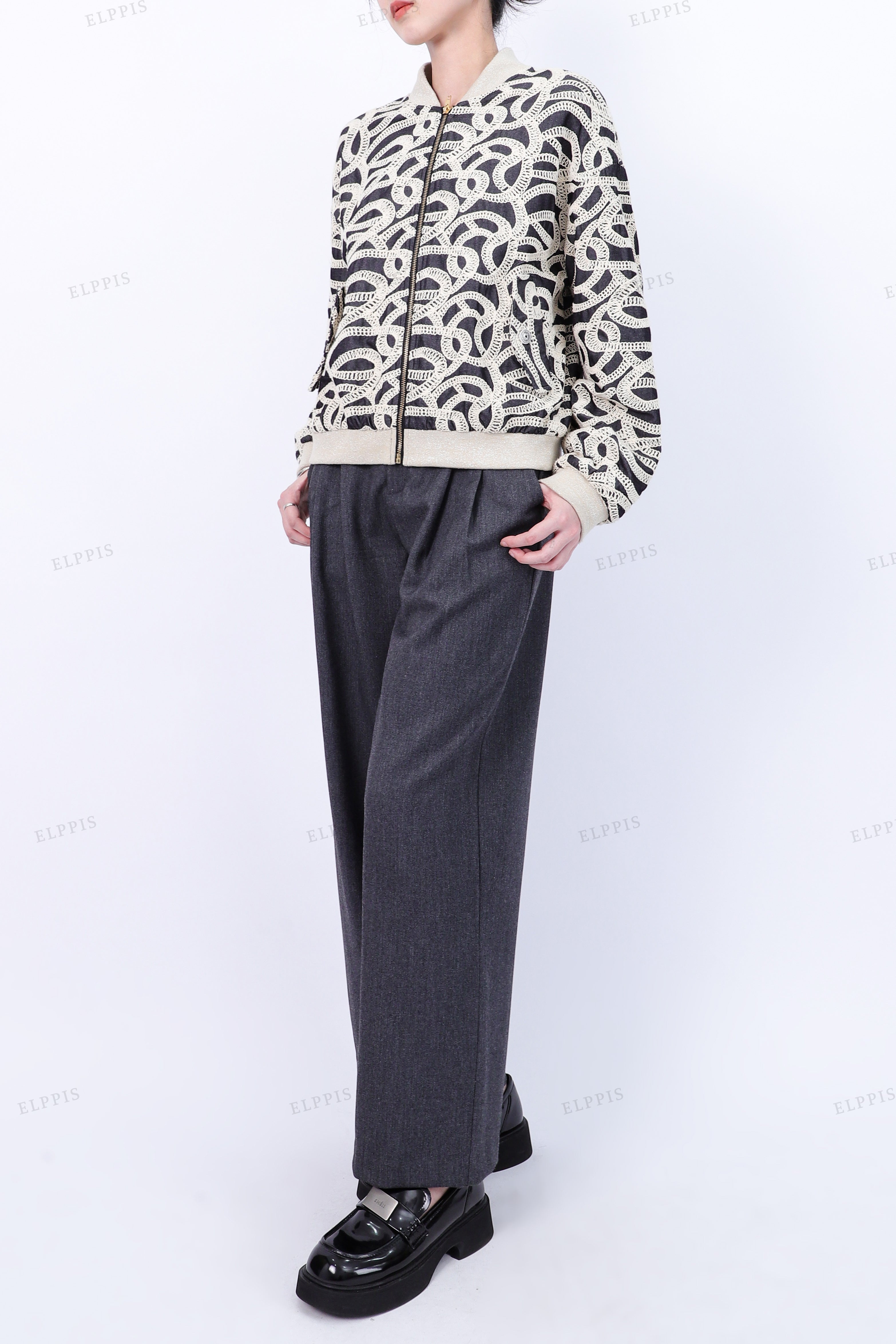 WFWJ036 Embroidery Bomber Jacket Outerwear